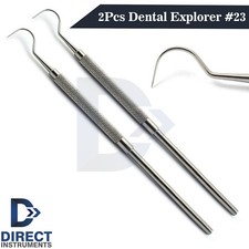 X2 Dental Explorer 23 Sickle Probe Shepherd Hook Periodontal Diagnostic Calculus