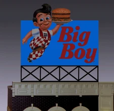 MILLER ENGINEERING IN HO BIG BOY RESTAURANT SUPER  ANIMATED NEON BILLBOARD SIGN