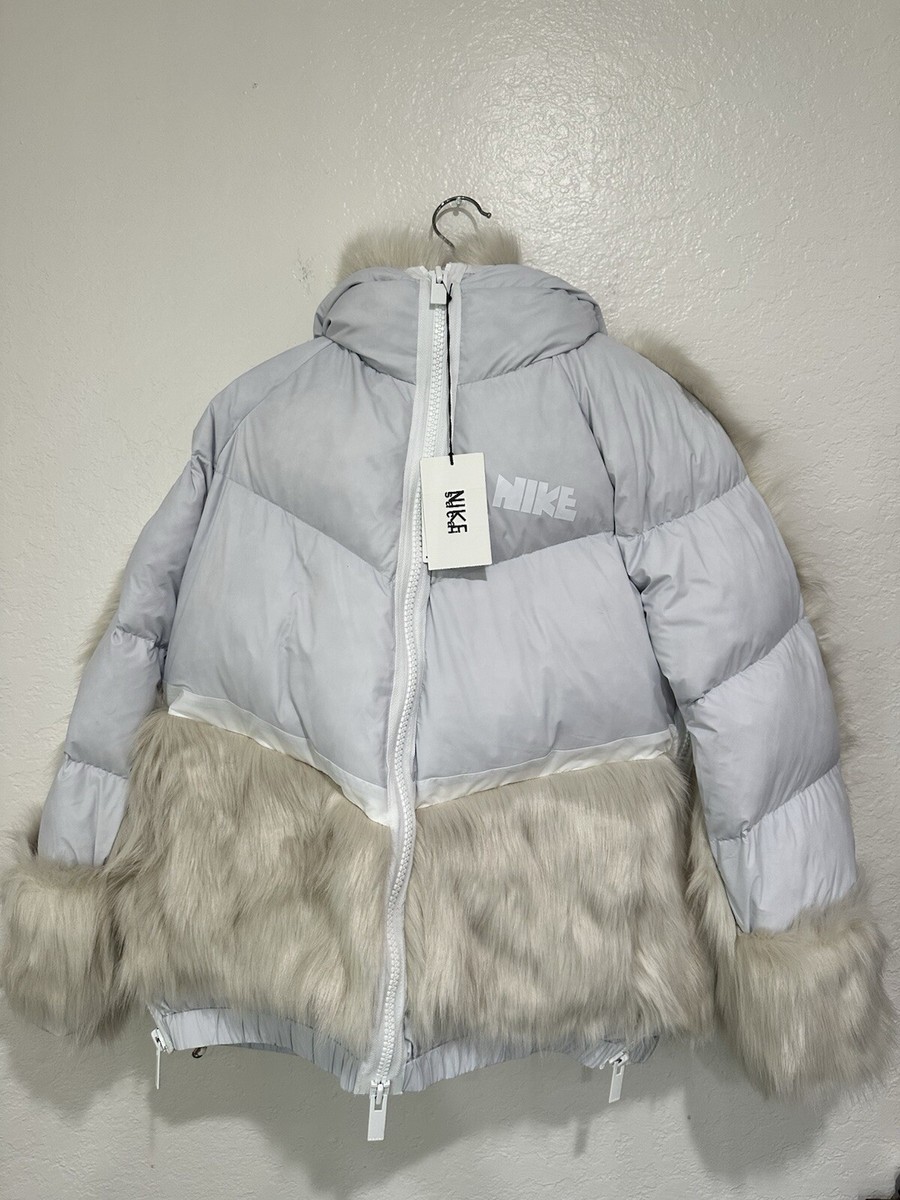 Sacai x Nike womens mrsp $600 Puffy Down Parka Coat Jacket Small