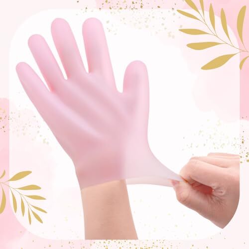 2 Pairs Silicone Moisturizing Gloves for Dry Hands Gel Spa Hydrating Gloves - Picture 5 of 9