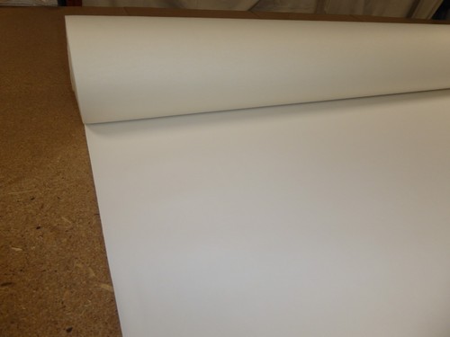 Job Lot - 10 metre rolls of WHITE - Faux Leather / Vinyl Upholstery Fabric - Picture 3 of 5