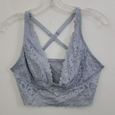 No Boundaries Gray Lace Bralette Bra L