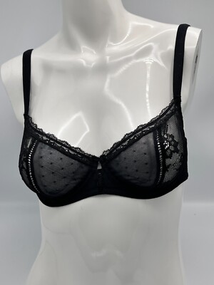 Valery Babydoll Women's Sexy Lace Lingerie Black Bra Made in Italy