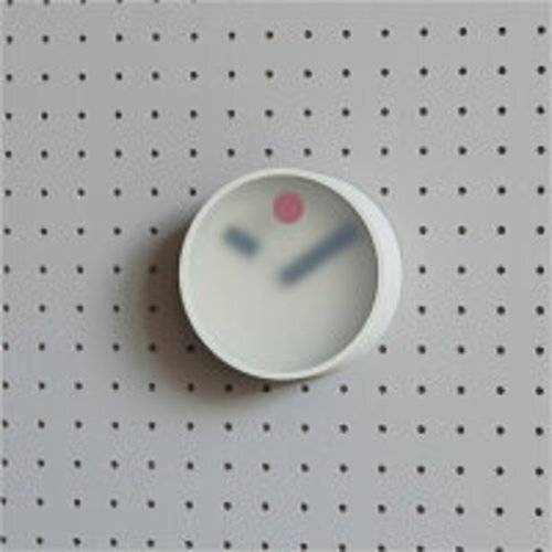 Lemnos Wall Clock Analog Kehai Stucco Aluminum White KM22-01 WH Lemnos Diameter
