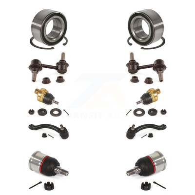 Front Bearing Upper Lower Ball Joint Outer Tie Rod Link Kit (10Pc) For Acura TL