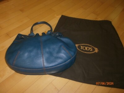 Tod´s Damen Hand Tasche Bag blau petrol 43 x 32  neuwertig
