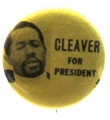 Eldridge CLEAVER FOR PRESIDENT small portrait photo 1.25'' pinback button yy