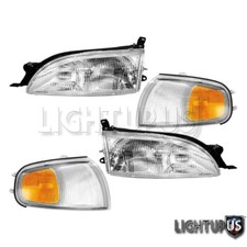 Corner Parking Signal Lights Head Lights Combo Set For 1995-1996 Toyota Camry