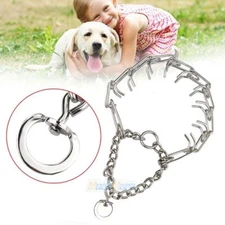 Dog Training Prong Collar Pinch Choke Chain Steel Metal Adjustable 16"-22" LARGE