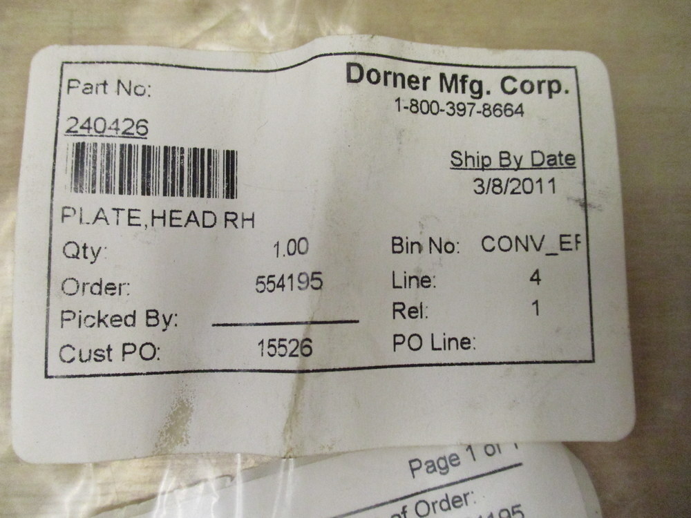 Dorner 240426 Head Plate