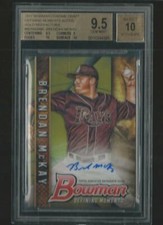 2017 BOWMAN CHROME BRENDAN MCKAY RAYS RC GOLD REFRACTOR AUTO 40/50 BGS 9.5 10