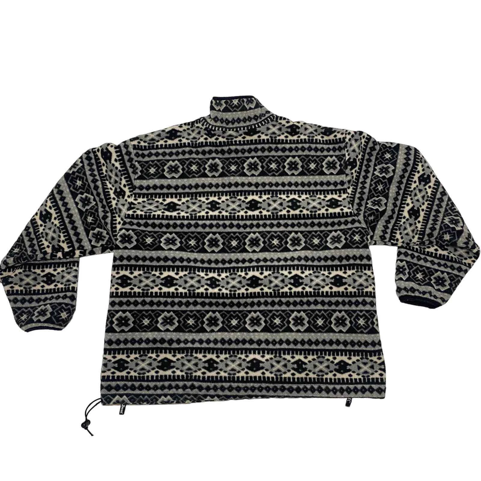 Vtg LL BEAN Sz XL POLARTEC Windproof 1000 Aztec Fleece Jacket