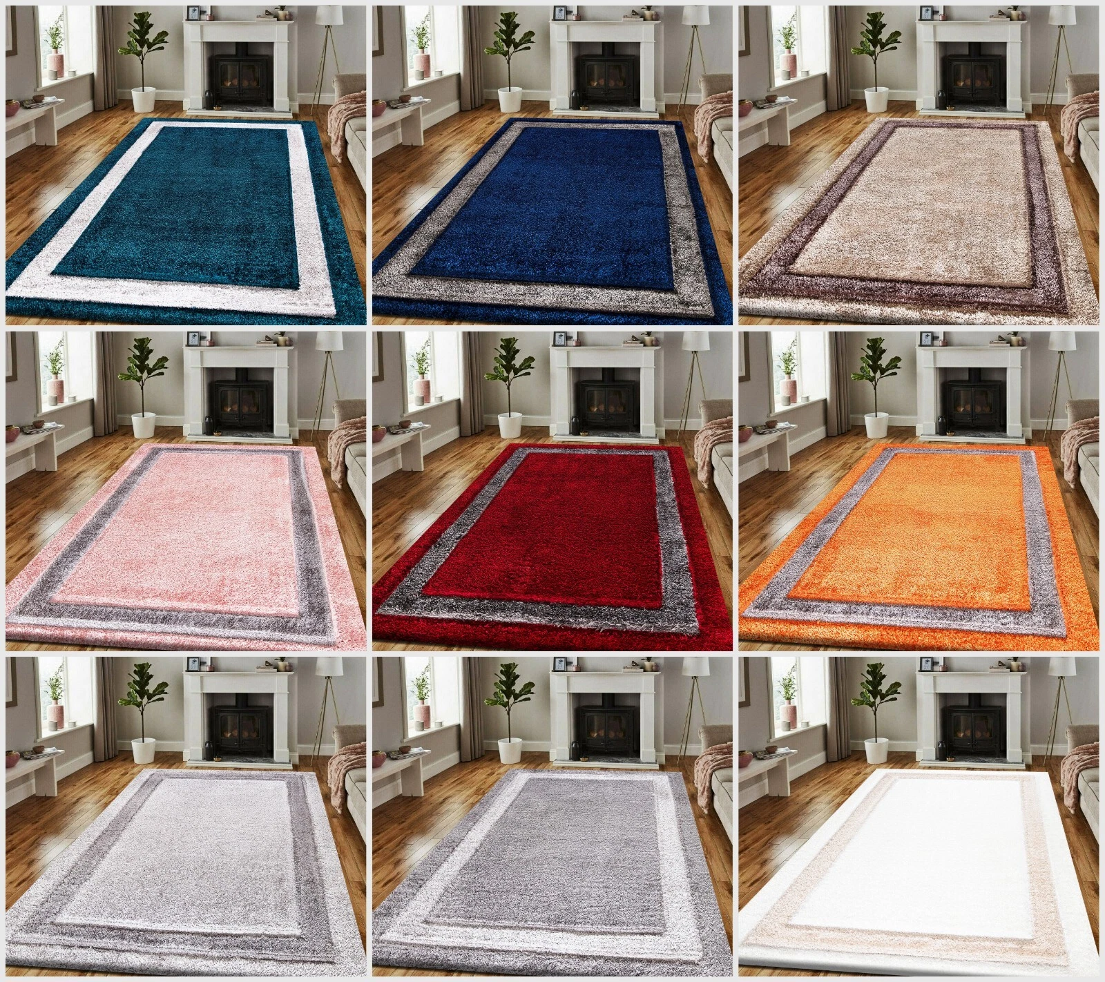 New Large Area Shaggy Rug Living Room Bedroom Soft Pile Carpet Floor Mats Runner