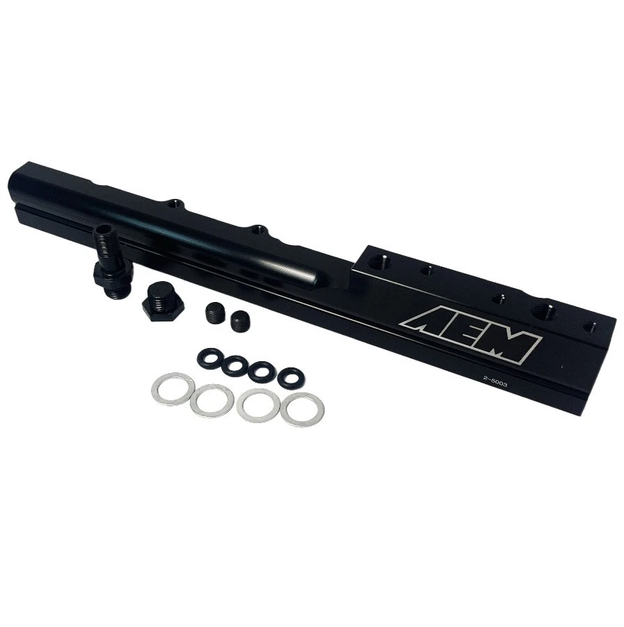 AEM High Volume Fuel Rail Honda 99-00 Civic Si & Del Sol 1.6L VTEC DOHC 25-103BK Foto 3 de 4