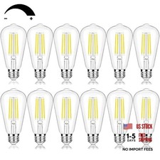 Vintage LED Edison Bulbs 60 Watt Equivalent Dimmable 7W ST58 LED Daylight White