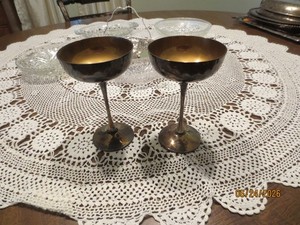 Vintage Eales 1779 Set of 2 Silverplate Italian Goblets, Wedding, Holiday