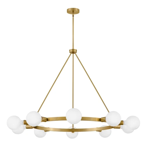 Large Single Tier Chandelier - Picture 3 of 6