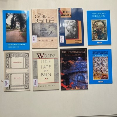 8 1990-2000 Poetry Books inc Words Like Fate and Pain by Fiser, 2 by Drach