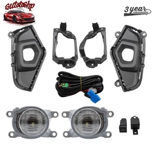 w/ Wiring & Switch For 2019-2021-2024 Toyota Rav4 LED Fog Lights Lamp Assembly