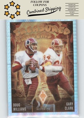 2024 Panini Phoenix #TT-WAS Doug Williams / Gary Clark Treasured Tandems Hyper