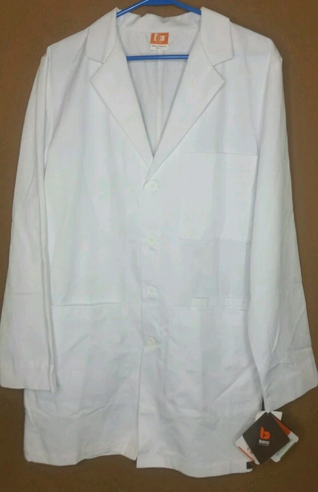 Lt of 2 NWT Lab Coats ~ ICU Barco Unisex 35" 7 Pocket & Meta 38" 3 pocket~SMALL - Image 2 of 4