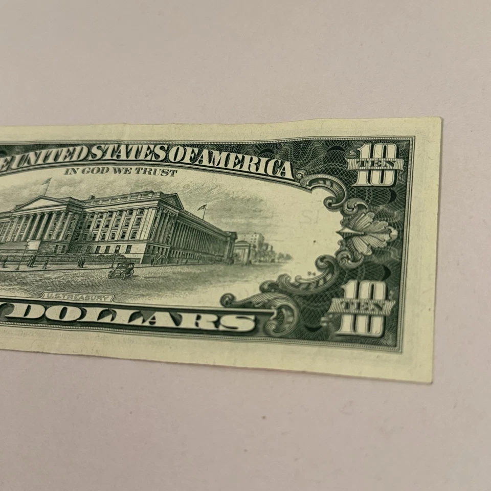 1969 $10 Ten Dollar Federal Reserve Note San Francisco L46626969 Repeat - Image 4 of 4