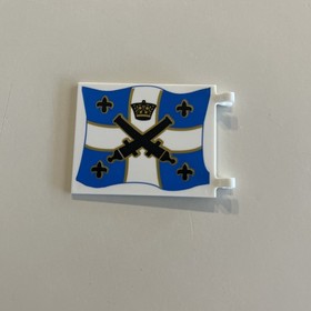 LEGO Pirates III - 6 x 5 Blue With Black Cannons Flag 2525 / 70412