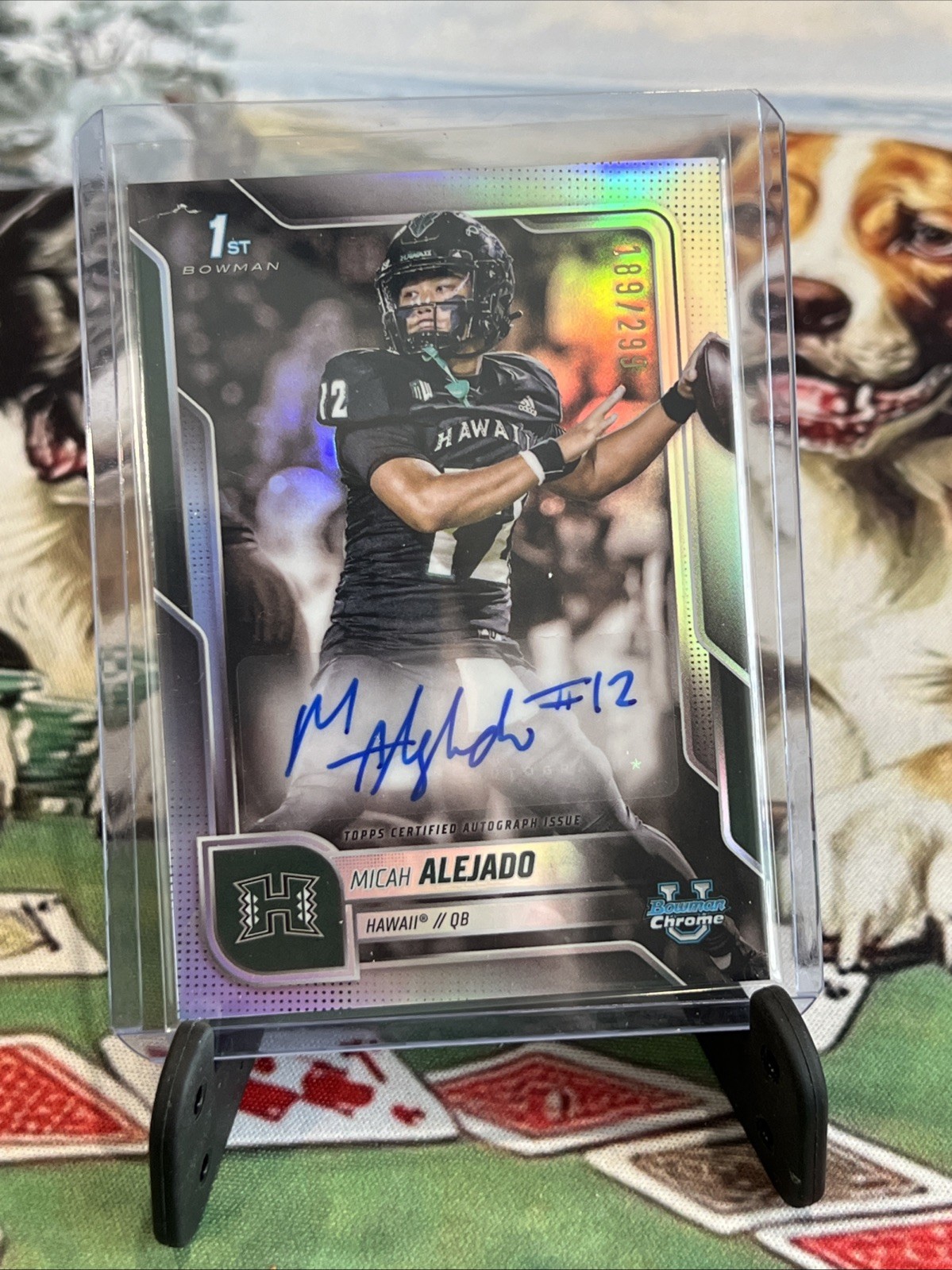 Micah Alejado 1st Bowman Refractor Auto /299 2025 Bowman Chrome U #BCA-MA Hawaii