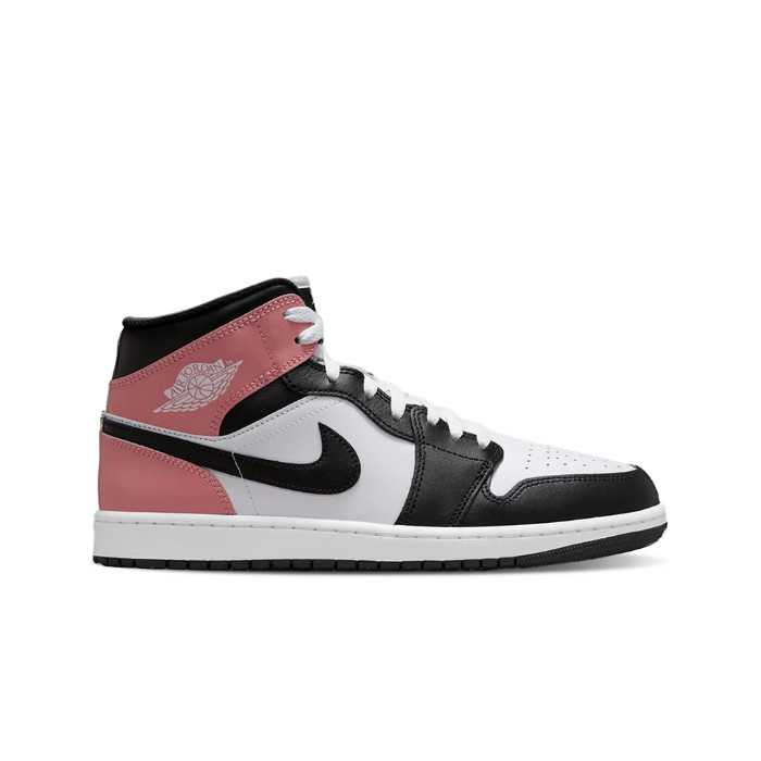 Jordan 1 Mid White Rust Pink Black Sneakers