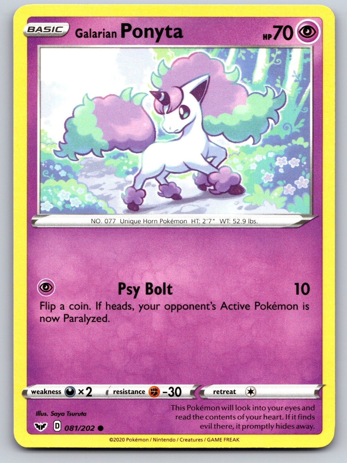 Galarian Ponyta 081/202 Swsh01: Sword & Shield Regular LP