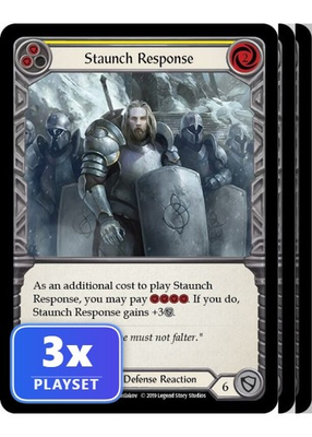 #ad Staunch Response Yellow WTR052 Welcome to Rathe Flesh amp; Blood Card Playset of 3 $13.53