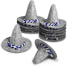 Mini Seppelhüte Deko 12 Stück Filzhut Trachtenhut für Oktoberfest Bayern Party