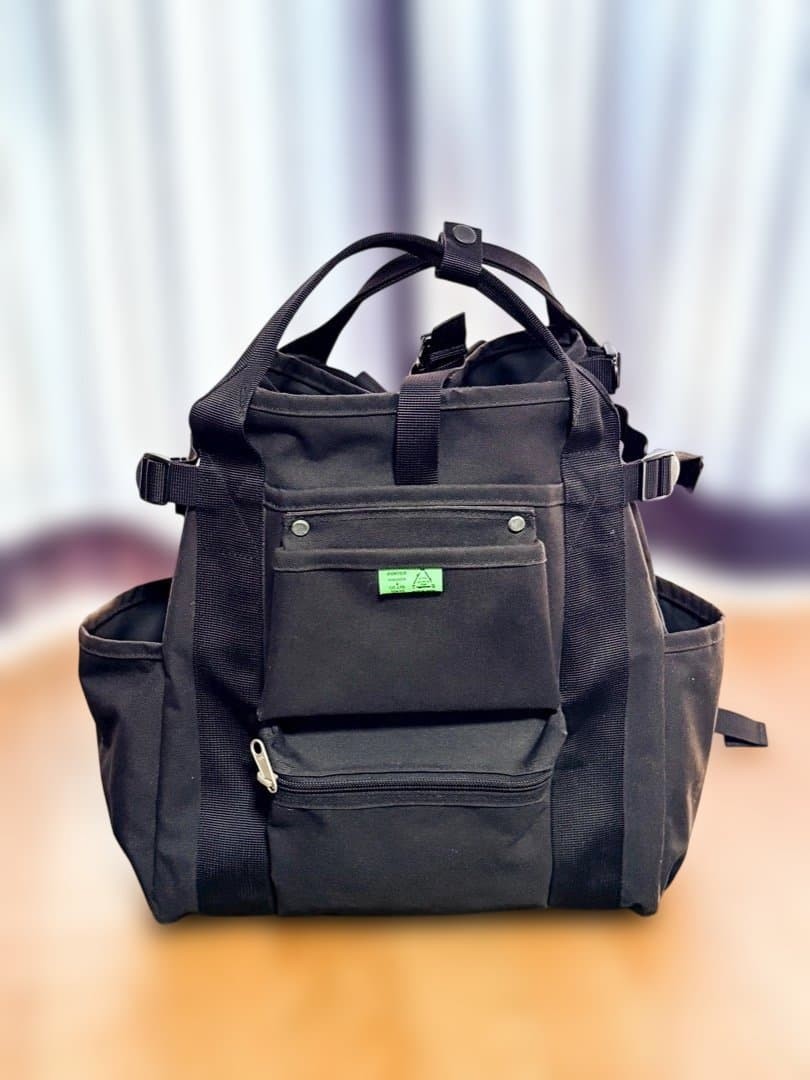 PORTER Union Backpack Black Multi-Function Pocket… - image 1