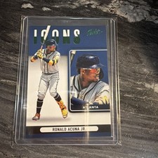 2022 Panini Absolute Green Icons Ronald Acuna Jr. # I-3 Atlanta Braves