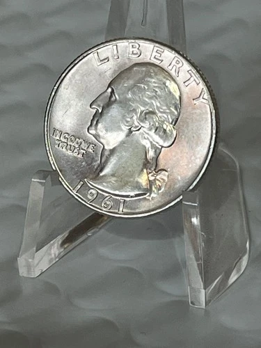 1961 D Washington Quarter BU Uncirculated  90% Silver 25c US Coin # TAC- 136