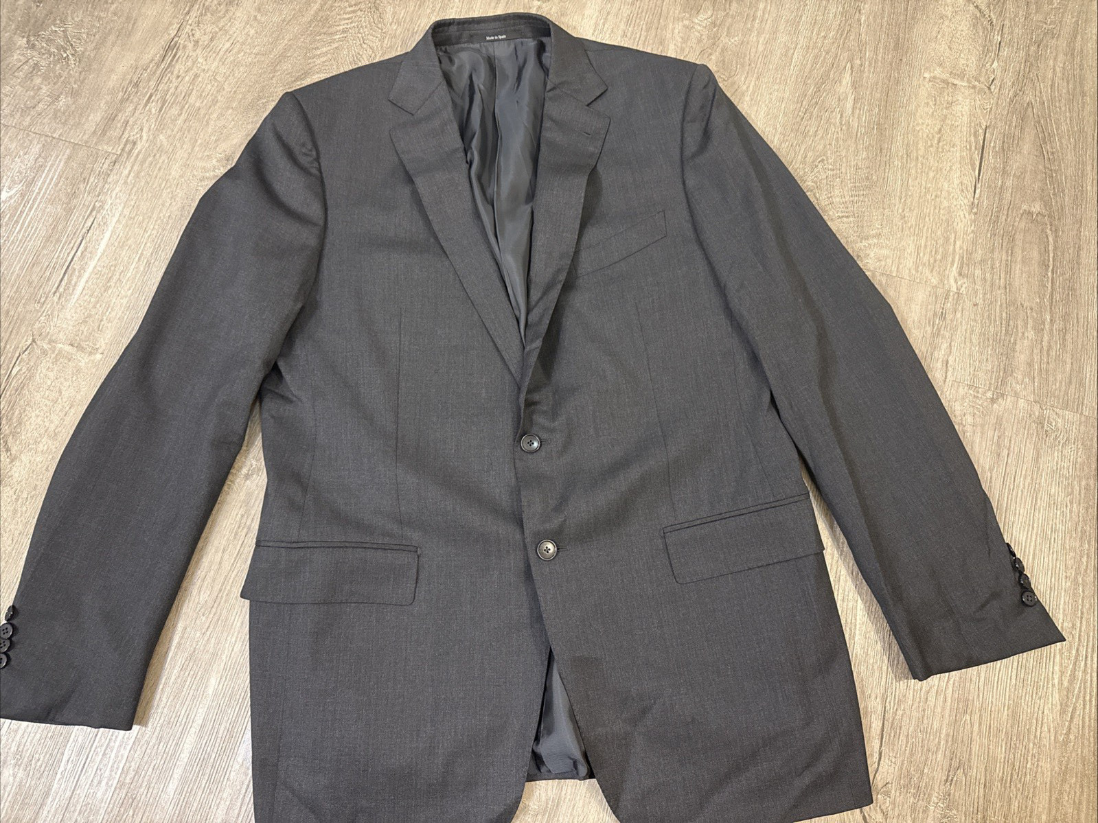 Ermenegildo Zegna Mila Multiseason Blazer 100% Wool Charcoal Gray 54L Italy