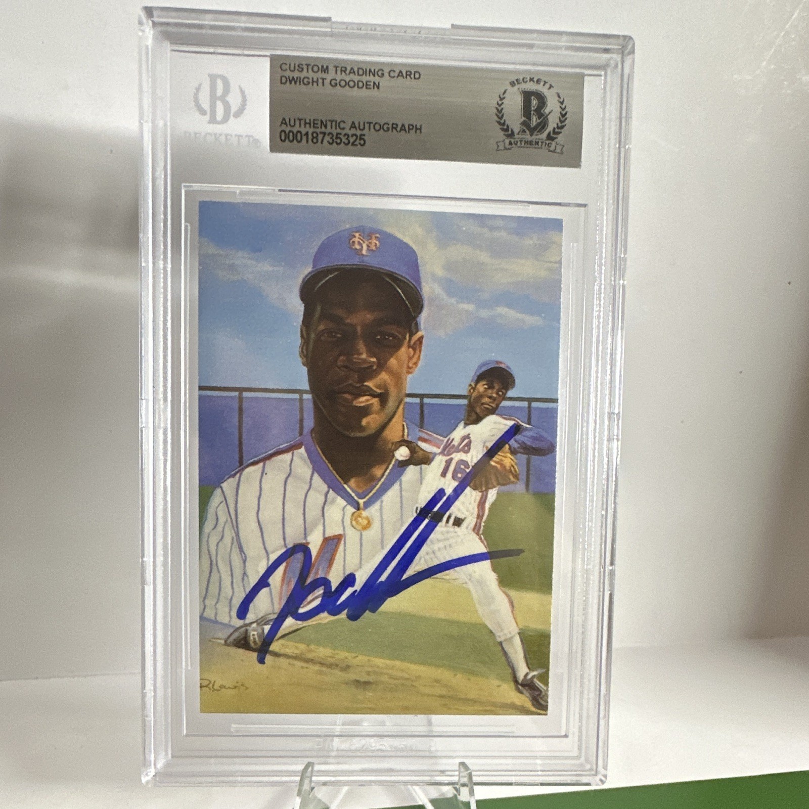 Dwight Gooden Doctor K 1985 Custom Card BAS Auto Hard Signed Mets #1