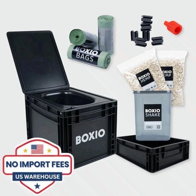 BOXIO TOILET, Compact Composting Toilet MAX+, Eco-Friendly, Recycled PP NEW ,