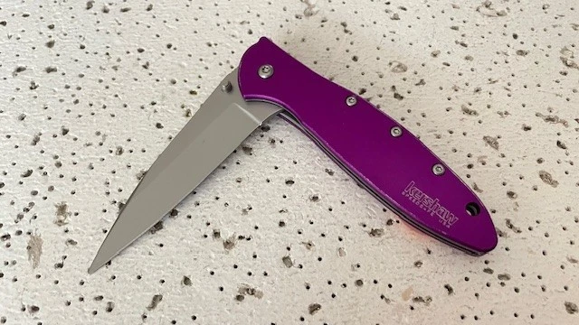 Navaja de Bolsillo Plegable 1660PUR Kershaw Leek Ken Onion Diseño A/O Hoja Lisa Forro Foto 4 de 4