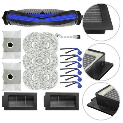 Ersatz Mop Tuch Filter Staubbeutel und Bürsten für DEEBOT T30C für Omni