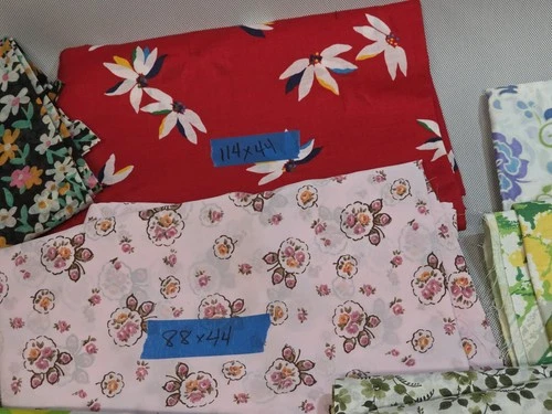 Vintage Fabric Lot 17+ Yards Retro Mid Century Cotton Screen Print Cohama Destas image 3
