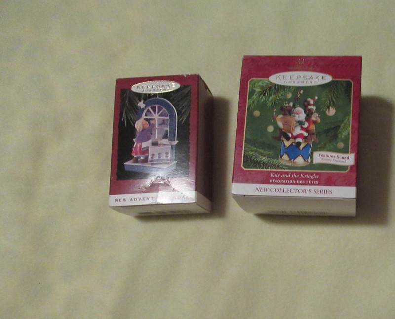 Vintage  in Boxes 2 Hallmark Keepsake ornaments Kris and the Kringles ,advent