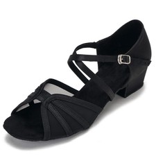 Low Heel Ballroom Dance Shoes Women Latin Salsa Practice Dancing Shoes 1.5 In...