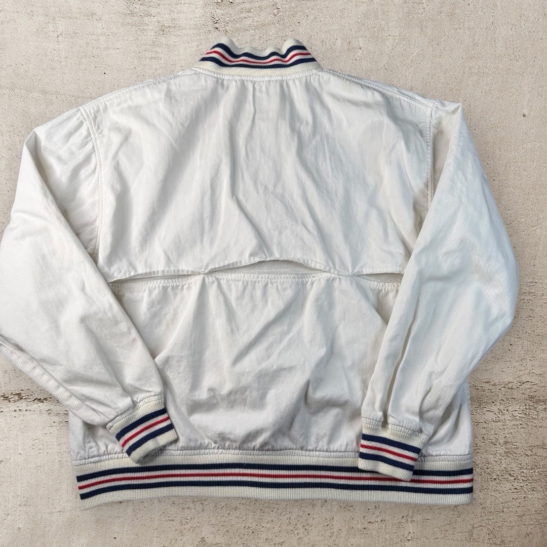 Vtg Izod Lacoste Herrington Jacket Men Large Tennis White Full Zip Bomber 90s thumbnail 3