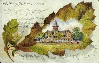 Oak leaf litho Halle an der Saale, Peißnitz, restaurant - 4777218