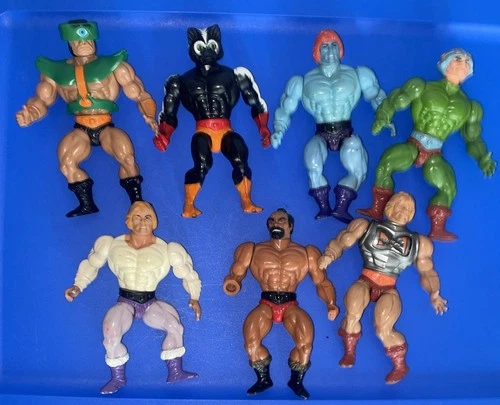 Lot Of  7 Vintage Masters Of The Universe Loose Action Figures -For Parts Repair