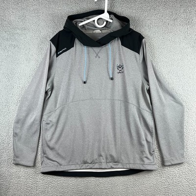 Zero Restriction Hoodie Mens Large Gray Black Zip Kangaroo Pocket W1056 Golfing