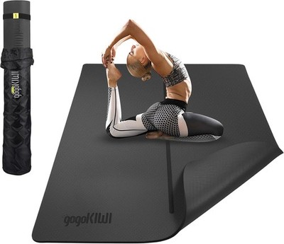 Gogokiwi Large Yoga Mat (6'x4')   1/4'' & 1/2'' Thick Exercise Mats for Home