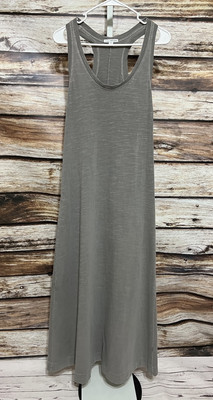 Standard James Perse Womens Gray Cotton V-neck Sleeveless A-Line Dress Size 3
