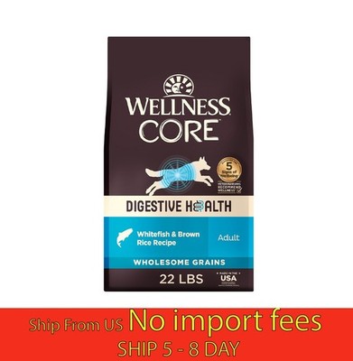 Wellness CORE Digestive Health Dry Dog Food Whitefish Rice 22lb...(wa)